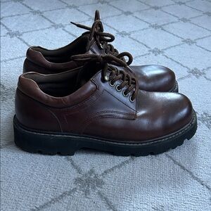 Bass Matisse Brown Leather Mens Derbys